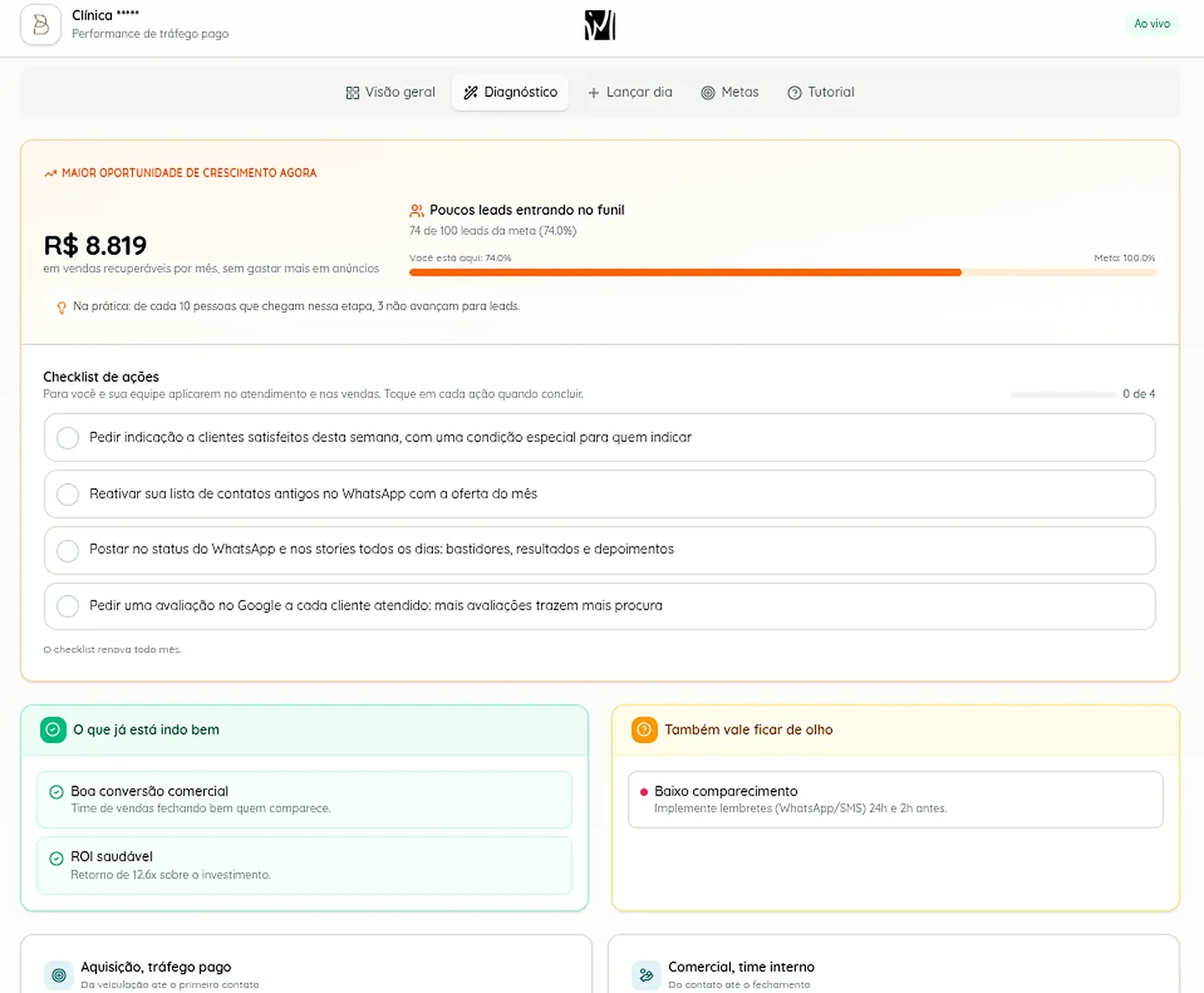 Sistema MM: diagnóstico com plano de ação